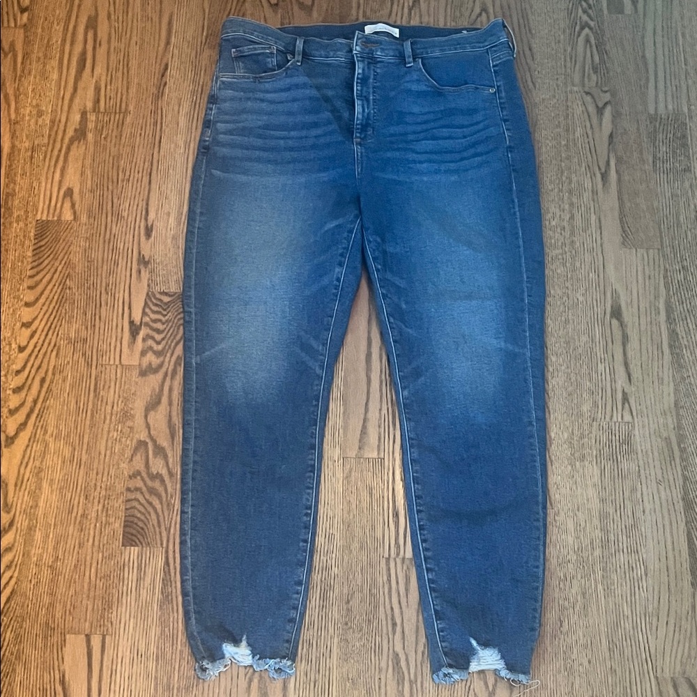 2 pairs Loft Skinny High Waist Ankke Jeans size 32/14